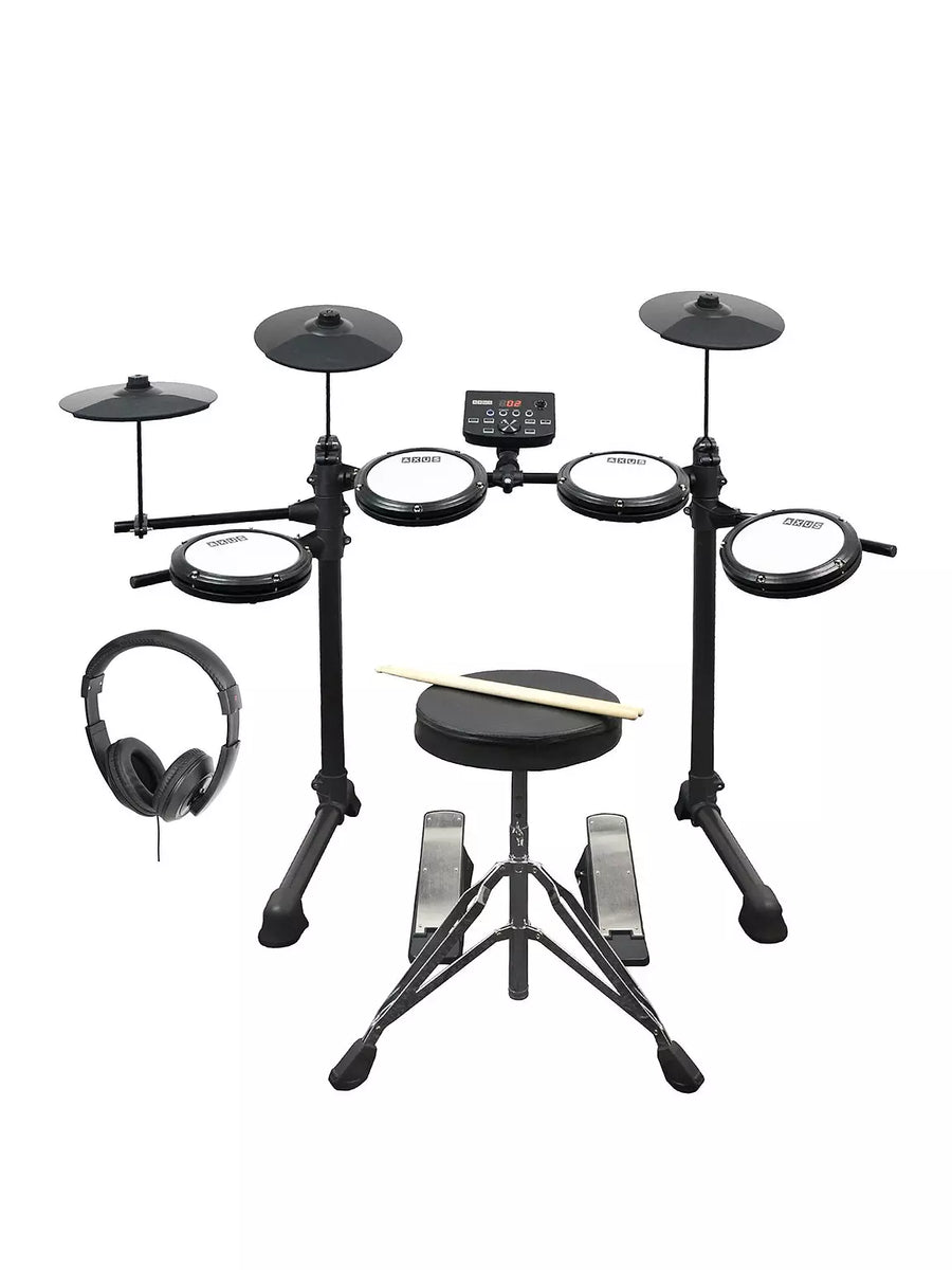 Electronic Digital Drum Kit Package with Stool, Sticks and Headphones