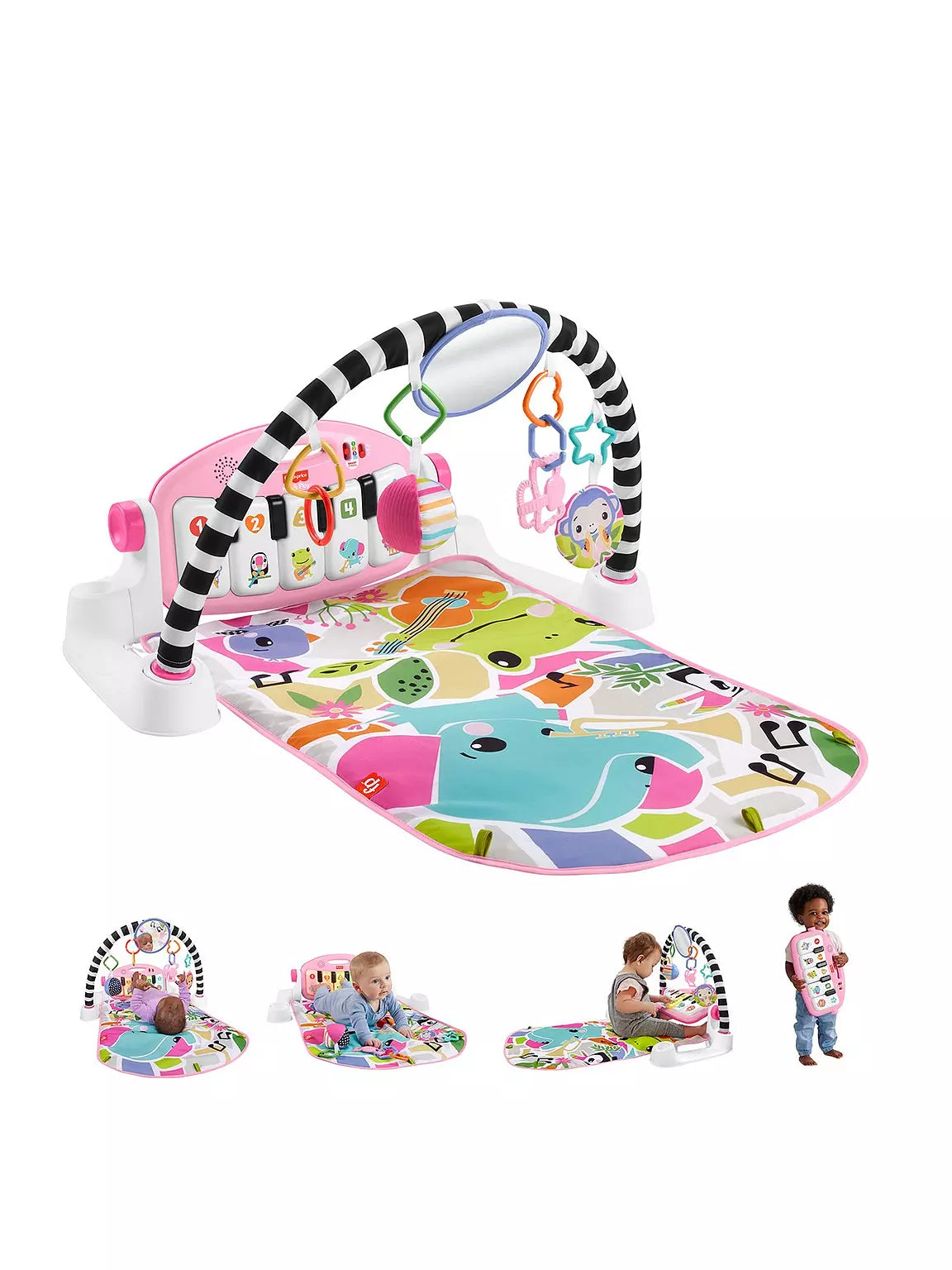 Fisher-Price Glow & Grow Kick & Play Activity Gym - Pink