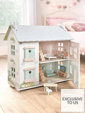 Acorn Wooden Dollhouse with Furniture