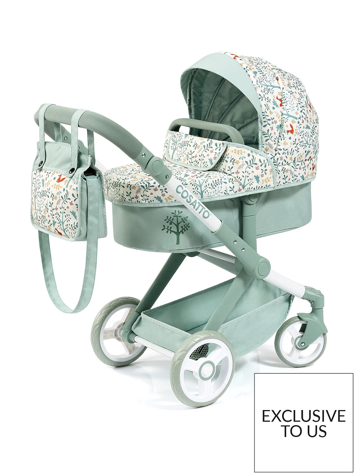 Cosatto Woodland Print Cosatto Doll Pram - Sage Green