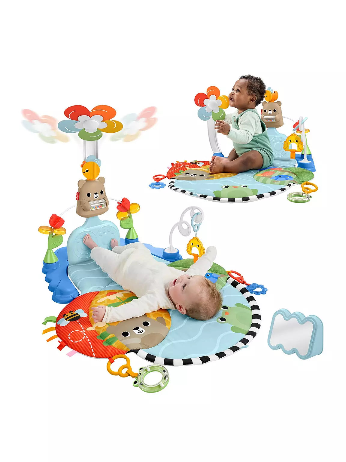 3-in-1 Kick & Sway Activity Gym, Baby Play Mat & Sensory Toys for Newborn Developmental Play