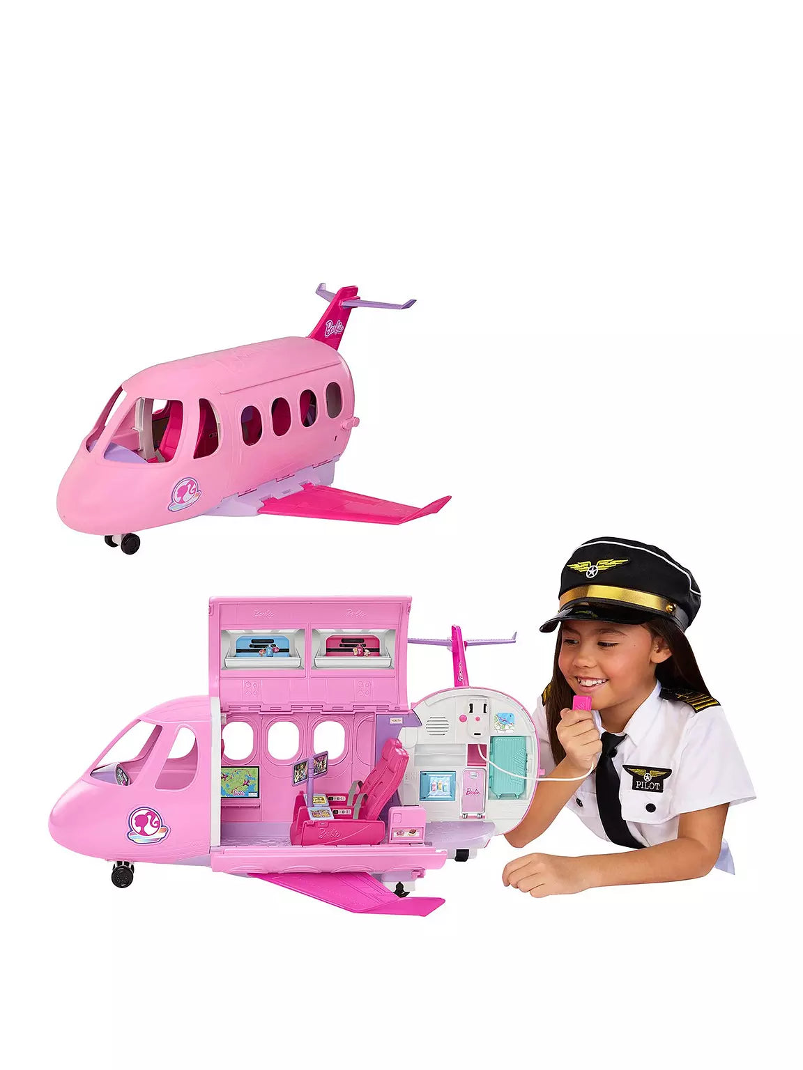 Dream Plane Playset with Sounds, Microphone & 14 Travel Accessories