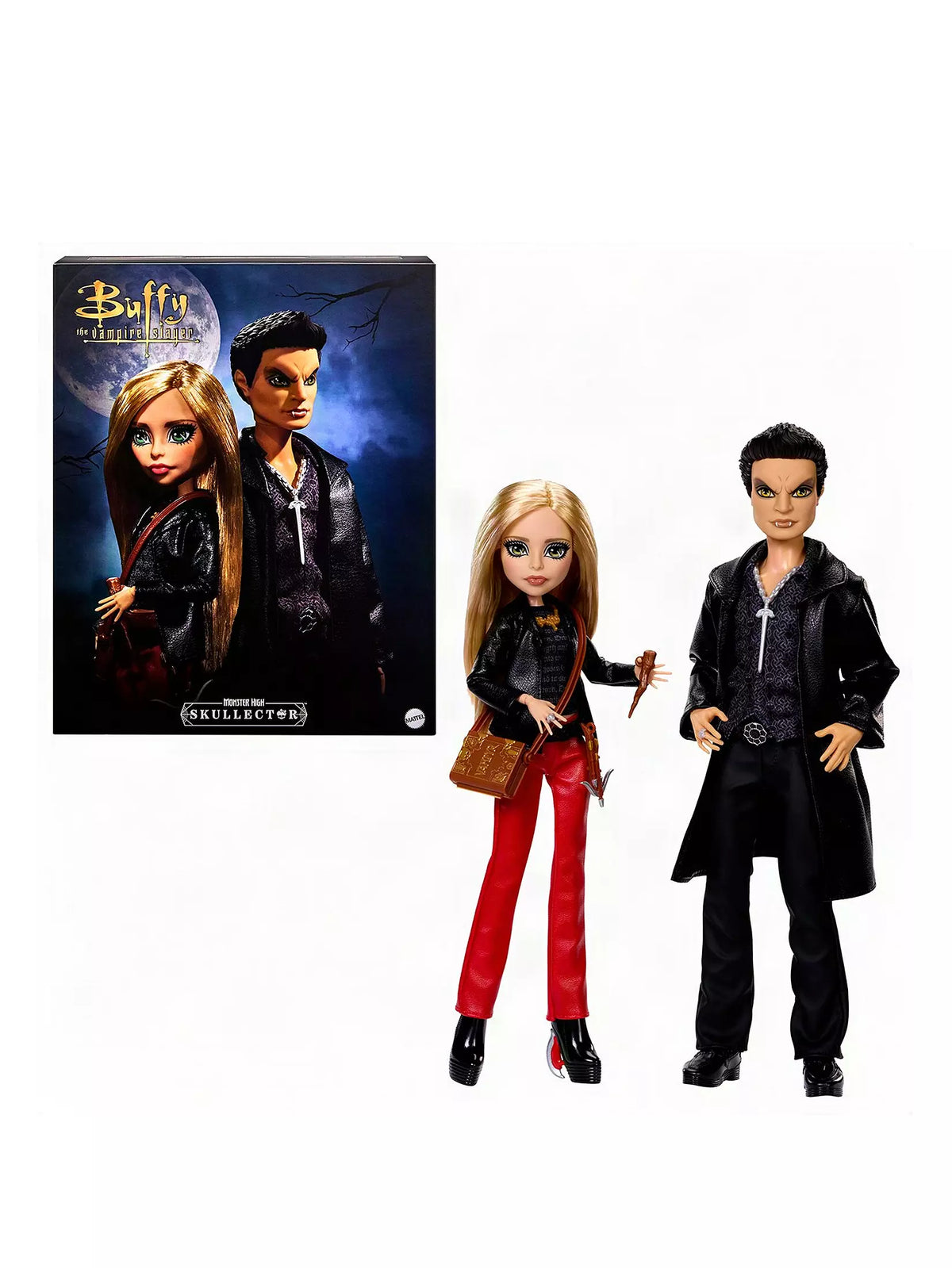 Monster High Buffy & Angel Collectible Doll 2-Pack with Stake, Crossbow & Certificate of Authenticity